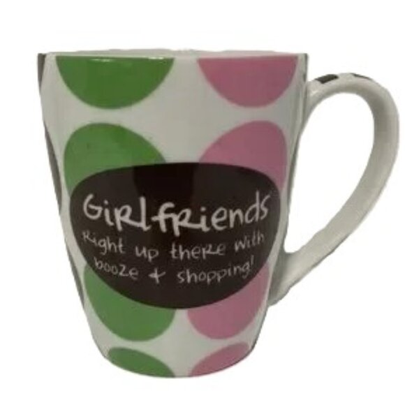 GIRLFRIENDS Right Up there With Booze and Shopping Mug and Socks GIFT SET - Picture 6 of 13